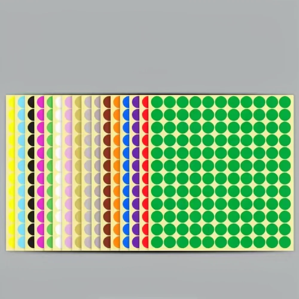 Colorful Circle Dot Sticker Labels Adhesive Coding Decals For Organizing Inventory Journal Scrapbook Office Tools