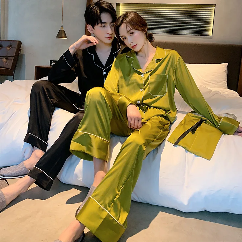 Loose 3Pcs Sleep Set Satin Home Clothes Women Wide Leg Pants Silkly Pajamas Suit Strap Top Loungewear Cardigan Shirt Sleepwear