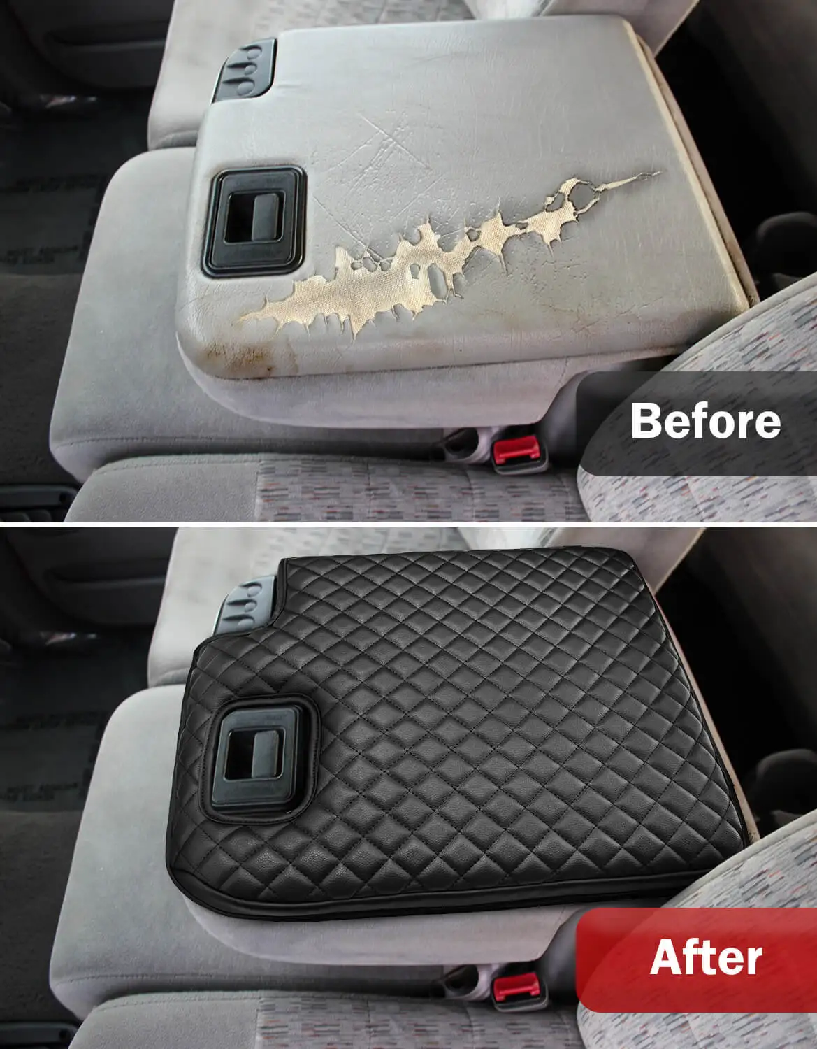 Center Console Lid Armrest Cover for Ford F250 F350 Super Duty Jump Seat 99-10 Center Console Arm Rest Cushion Protector