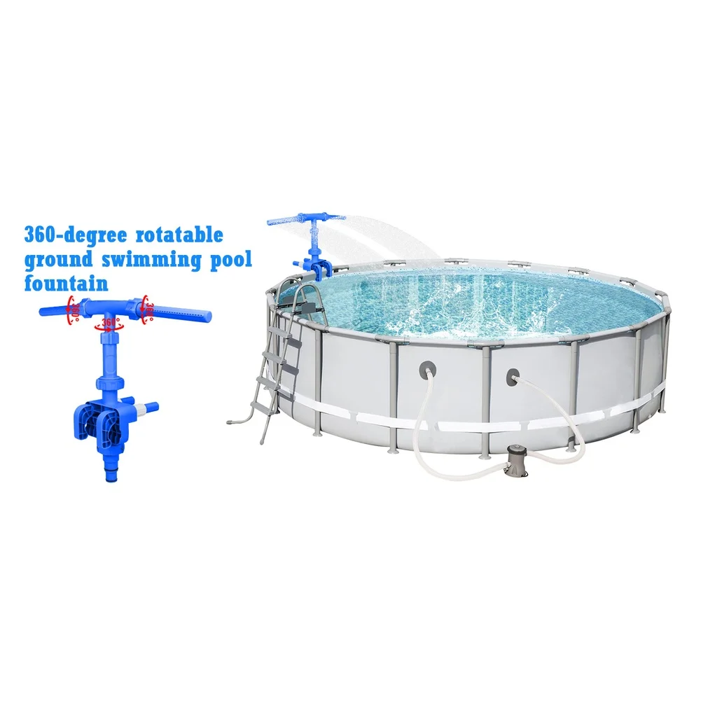 Waterfall Spray Head For Inflatable Pool 360 Rotation Nozzle Above Ground Swimming Pool Accessories Water Play Zone