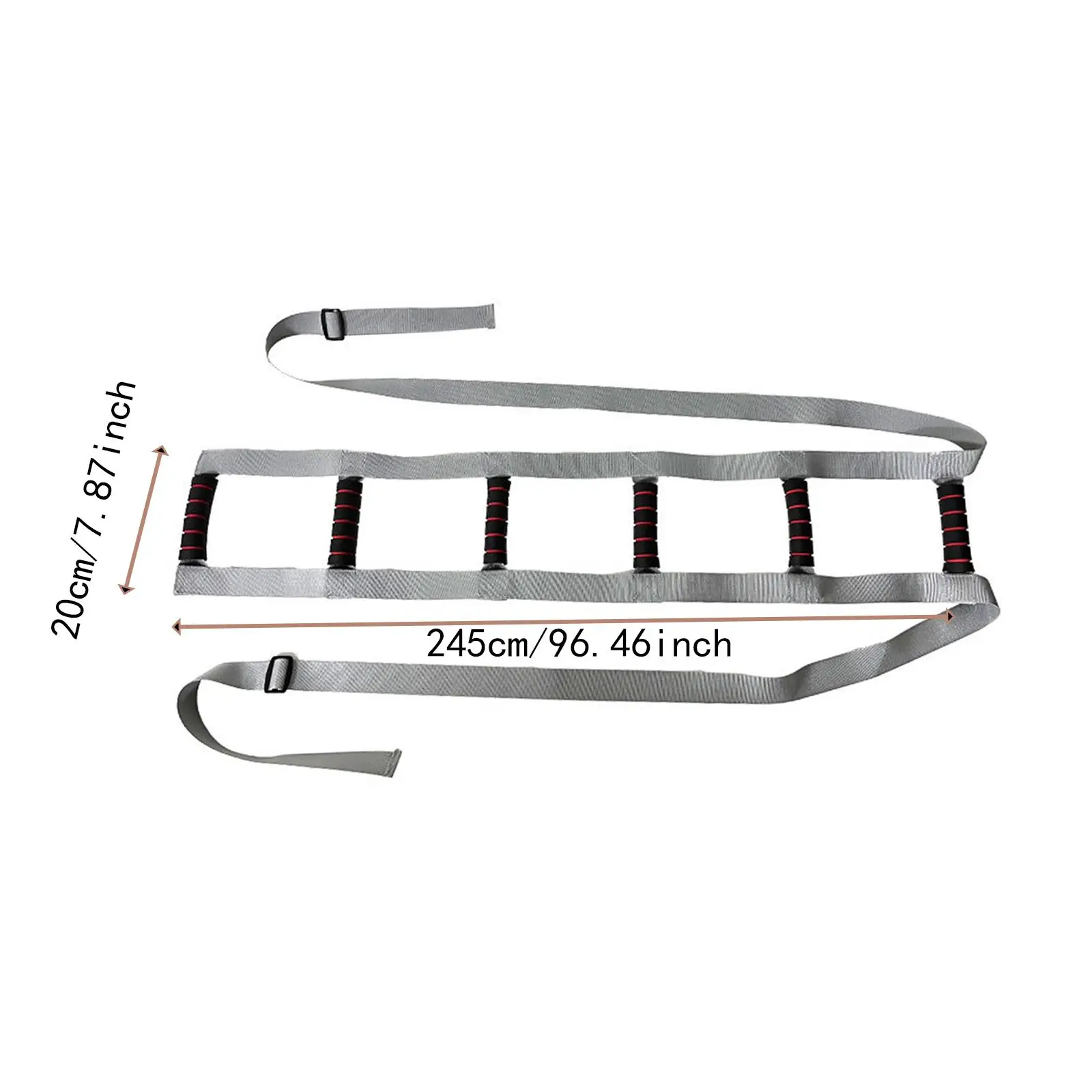 Adjustable Sit Up Helper Bed Rope Ladder Strap Portable Nonslip Rubber Handle Support Device for Spinal Injury Patients