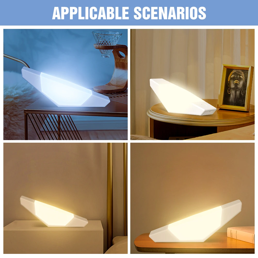 Luz LED de noche de 5V, lámpara de lectura regulable por USB, luz de escritorio de cabecera, Bombilla de balancín, lámpara de mesa de dormitorio, luz con Sensor de gravedad