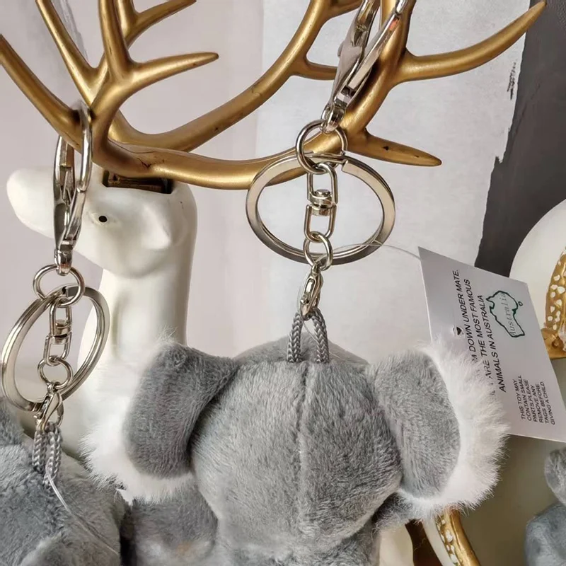 Cute Koala Keychain Plush Kangaroo Birthday Doll Backpack Accessory Creative Gift Key Holder Soft Toy-shaped Cartoon Series view 3
