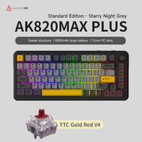 AJAZZ AK820 PLUS Wireless Mechanical Keyboard Tri-mode 75 Customised Colour Screen Large Battery Gaming Office Gaming Keyboard