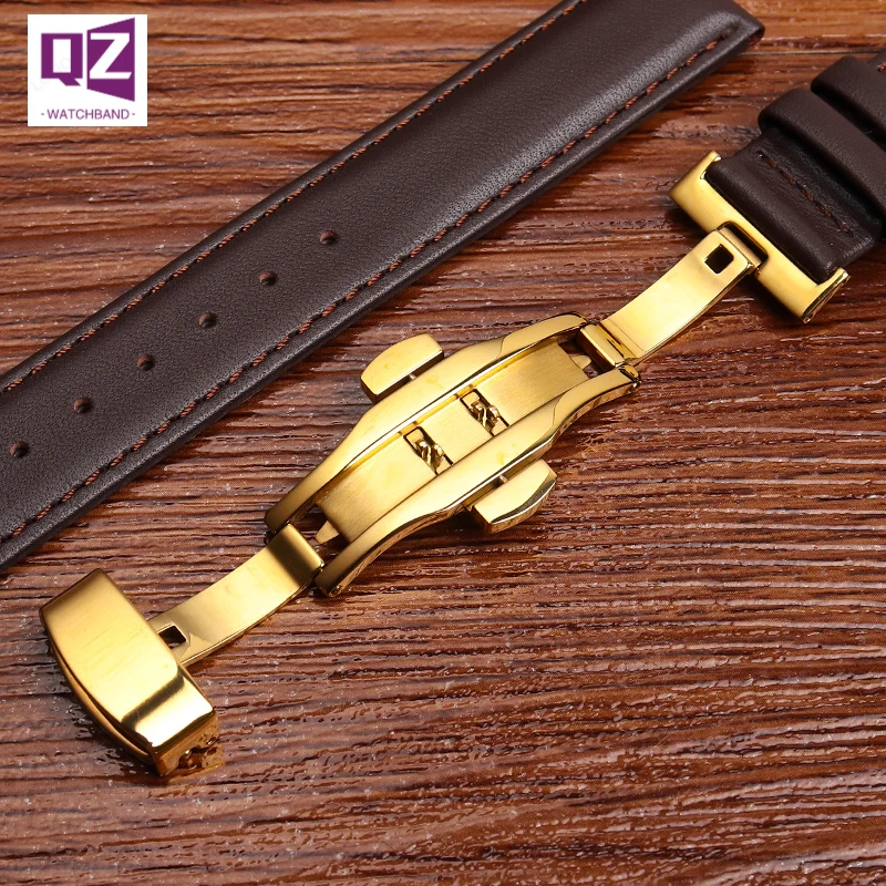 18mm Top Layer Cowhide Genuine Leather bracelet  for fiyta GA850001 GA850002 watch strap senior watch accessories free shipping