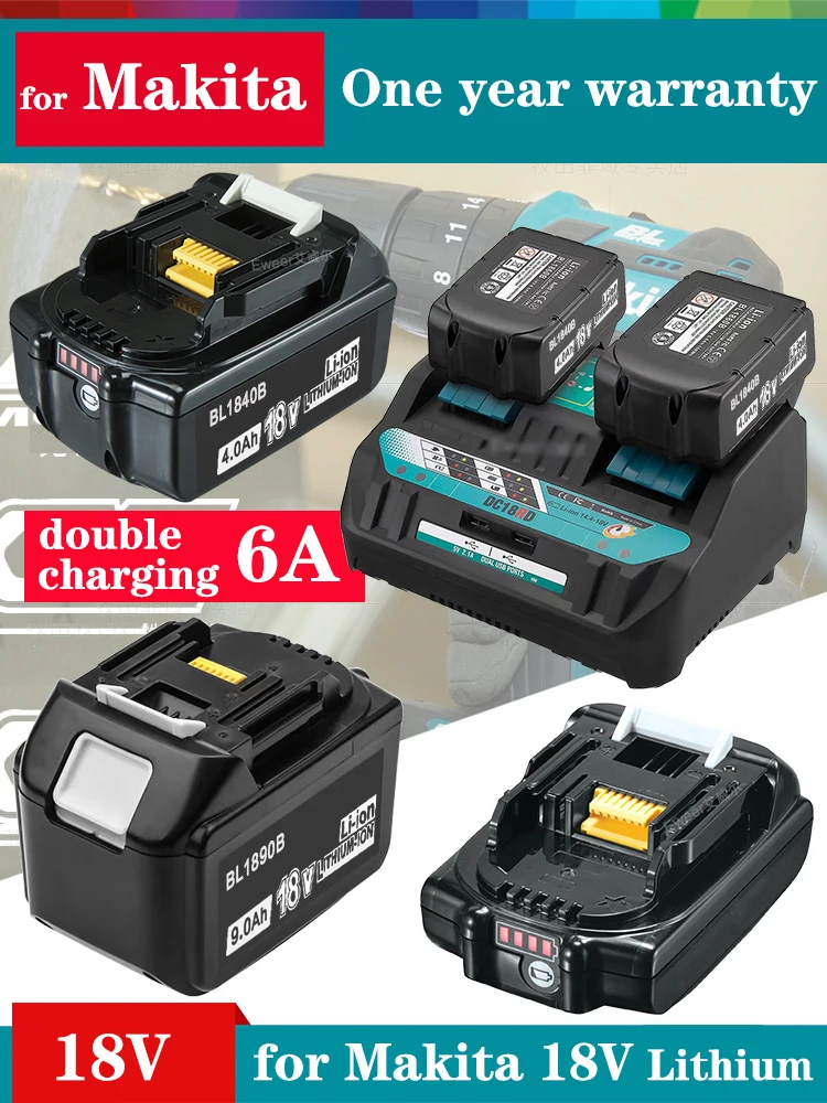 Bateria 18v do makita BL1860 BL1850B BL1850 BL1840 BL1830 bateria wkrętarki i ładowarka 18v wymienne baterie do elektronarzędzi.