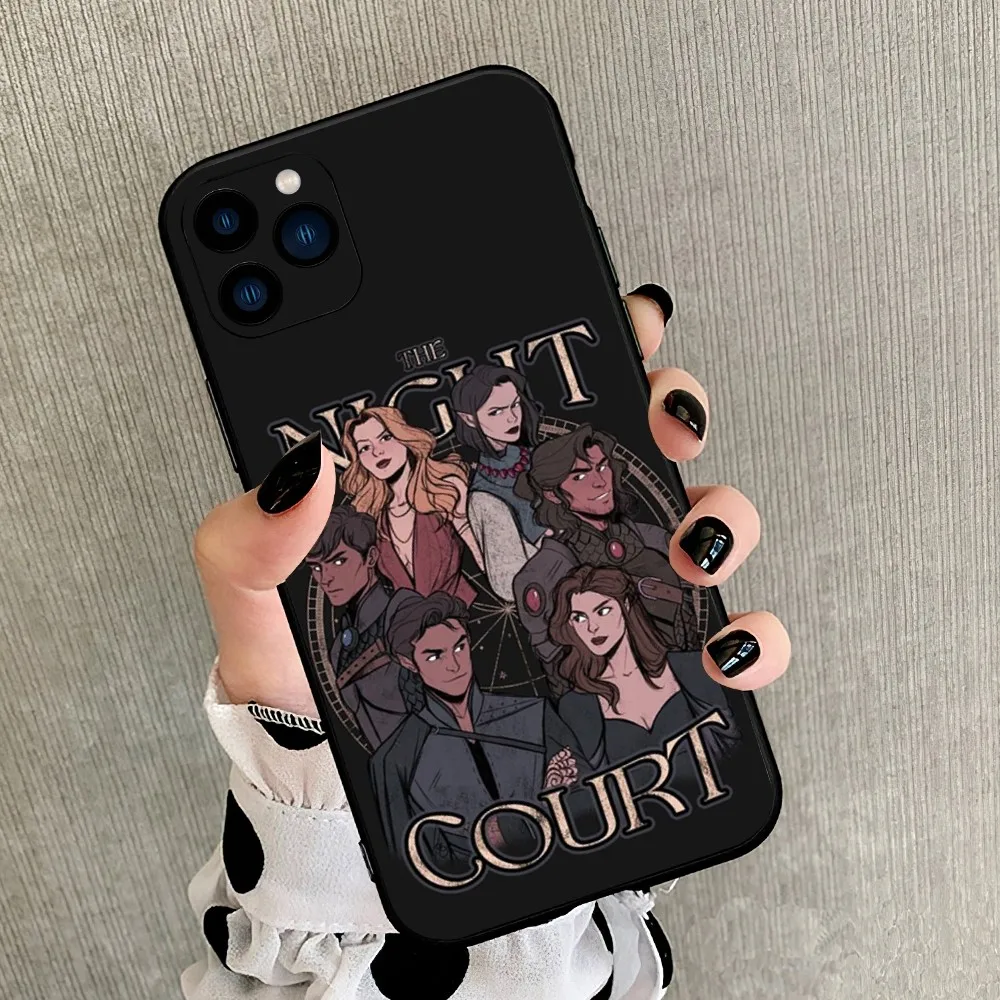 A C-Court of Mist and Fury Book Phone Case For iPhone 8 11 12 13 14 15 Mini X XR XS PRO MAX Plus Cover