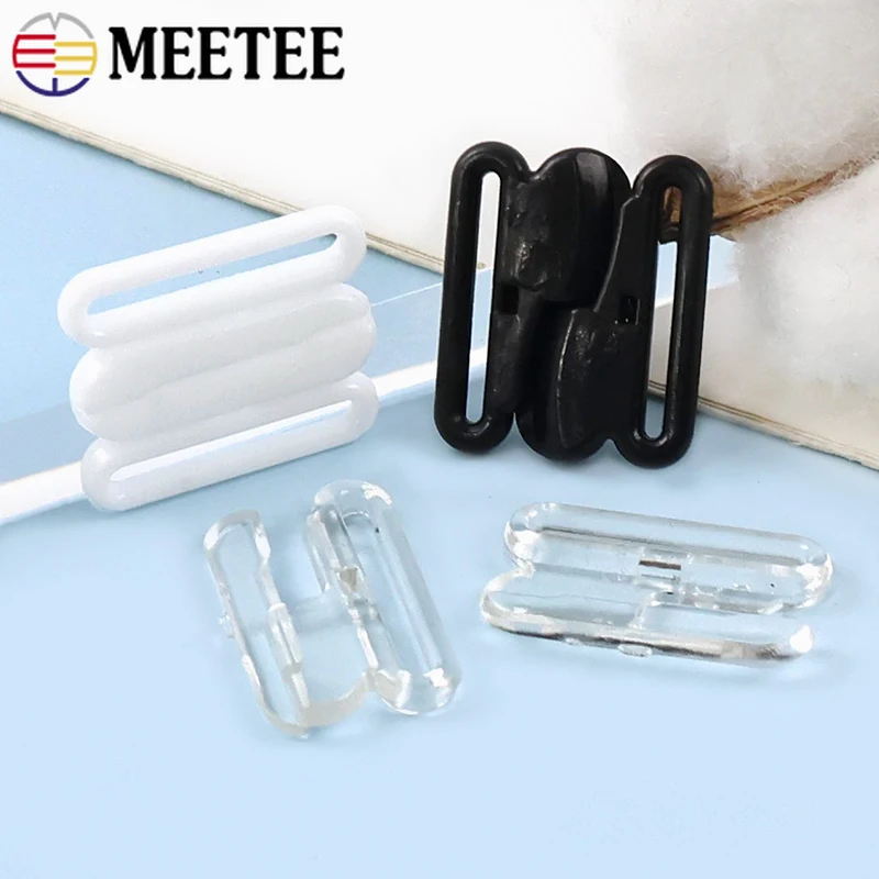 

50Sets 10/12/15/20mm Plastic Buckle Bikini Bra Strap Clip Clasp Underwear Shoulder Straps Swimwear Adjust Hook Sewing Accessory