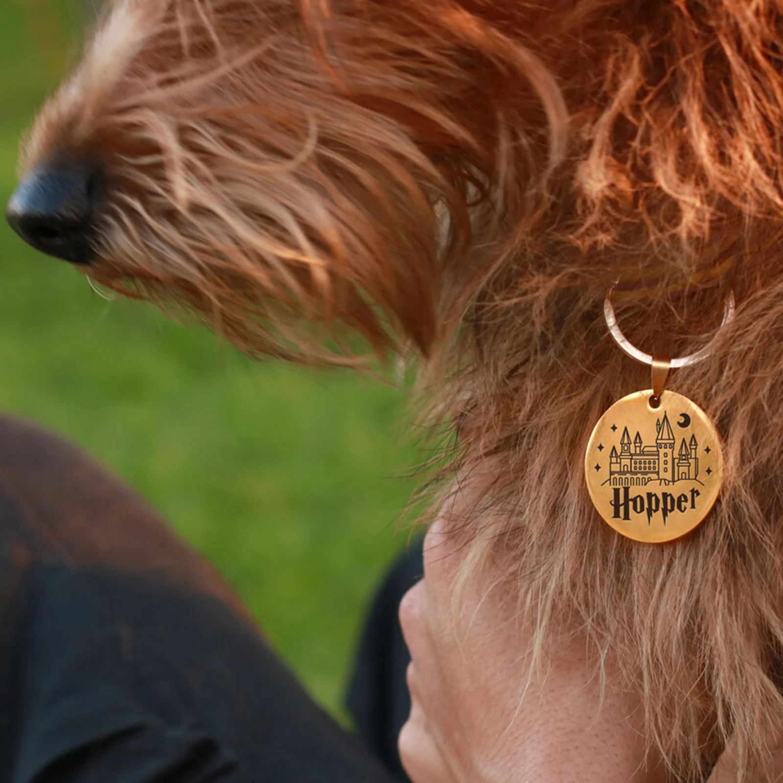 1PC Stainless Steel Boxing Glove Boxer Custom Round Pet ID Tag Engraved Dog Collar Tag  Dog Name Tag Custom Gifts for Pet Lovers - view 5