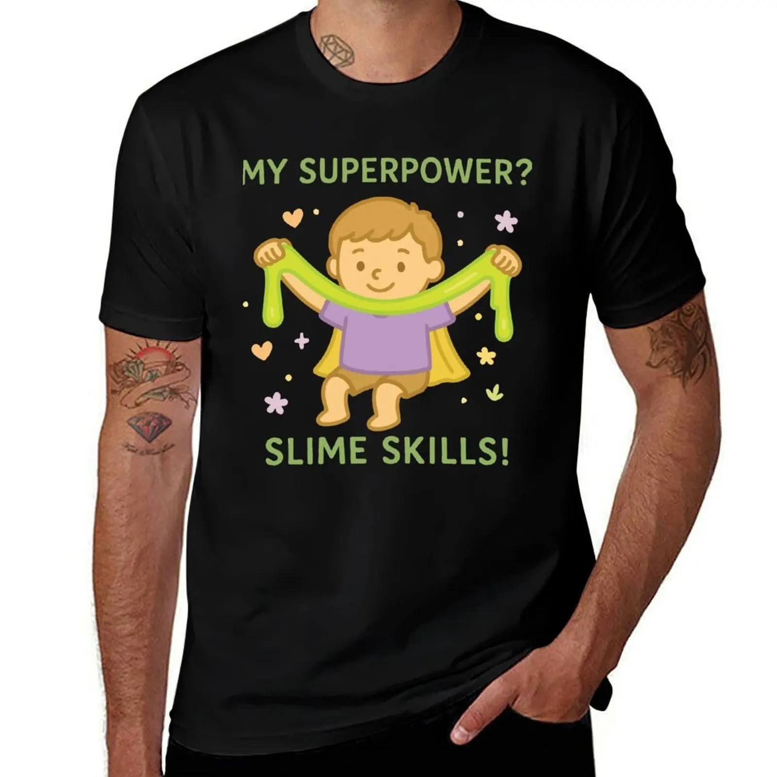 

Kindergarten Slime Skills Superpower Funnier T-Shirt anime tshirt blacks croswit shirt man graphics mens vintage t shirts