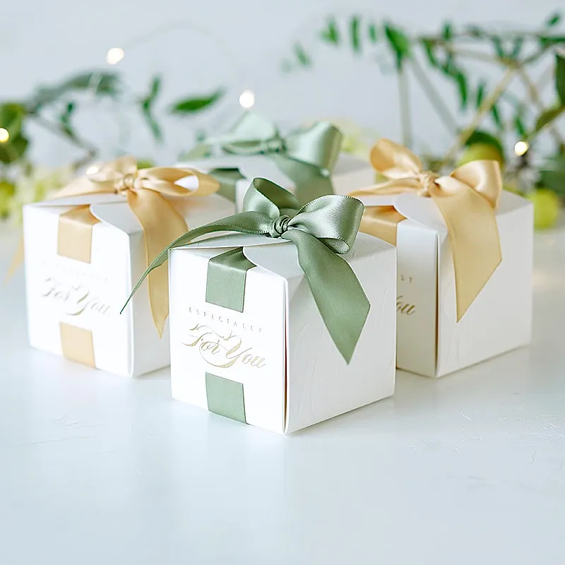 Wedding Favors Gift Box Souvenirs Gift Box With Ribbon Candy Boxes For Christening Baby Shower Birthday Event Party Supplies