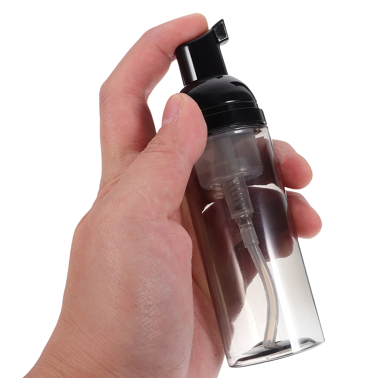 3-teilige Mini-Handlotion-Schaumflasche, tragbare Seifenspenderpumpe für Reisen, leer, schwarz