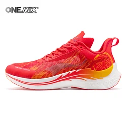 ONEMIX-Chaussures de Course Légères pour Homme, Baskets Marathon à vaccage Rapide, Absorption des Chocs, Support, Été Automne 2024