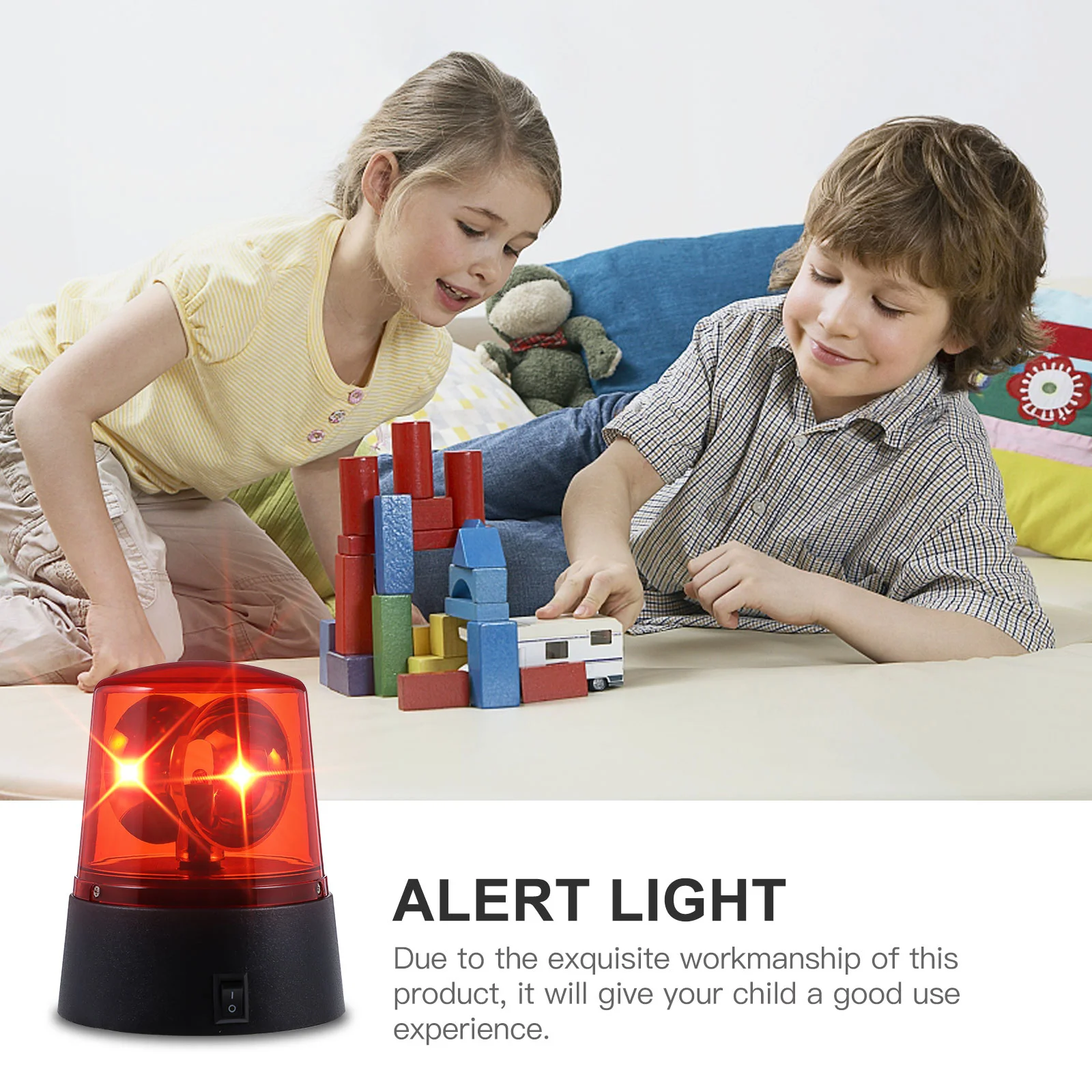 Safety Beacon Light Alert LED Police Lights Miniature Toys Decoration Lamp Kid Child Atmosphere