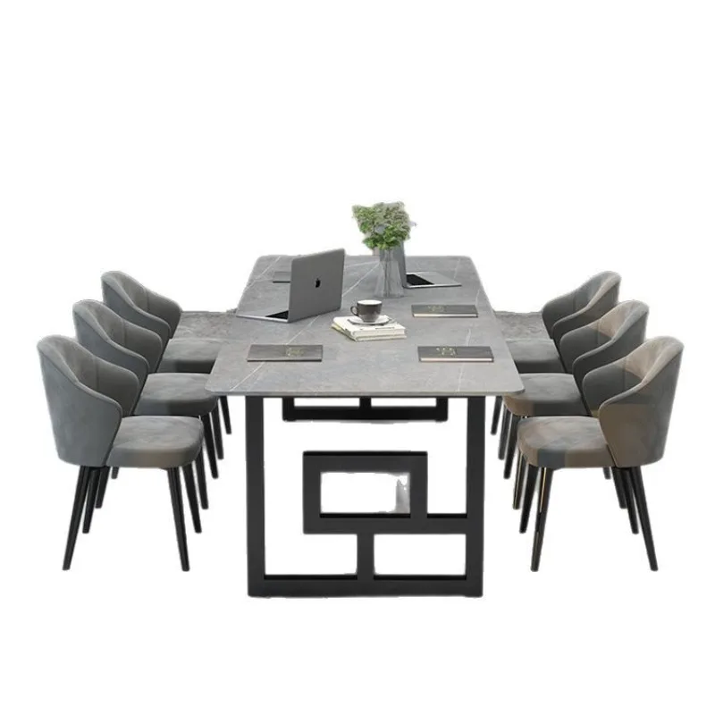 

Grey slate conference table