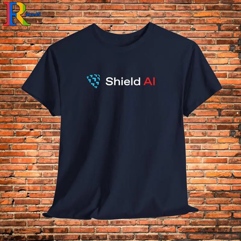 Shield AI Defense Logo T Shirt a Black Grey White Navy Red Orange C S 5XL