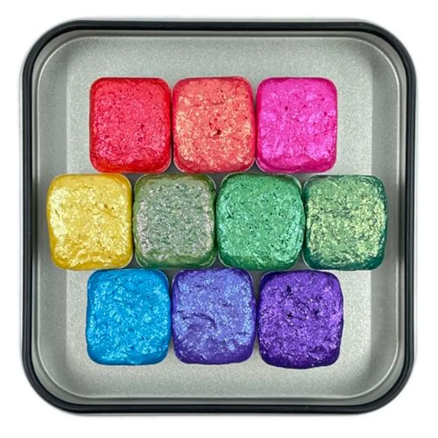 

Handmade Watercolor Paints - The Artist Half Pan Set 10 colors