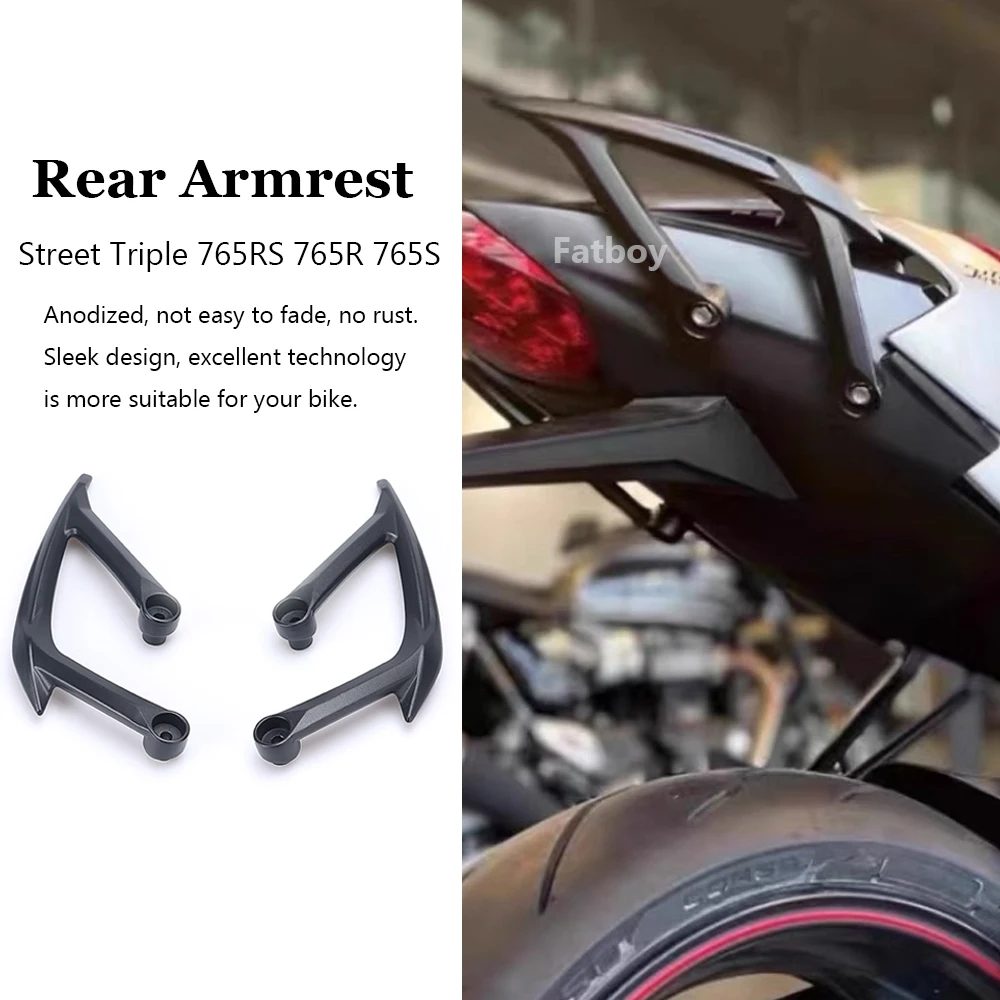 Rear Passenger Armrest Grab Handle Seat Hand Handle Grab Bar Kits Black For Street Triple 765RS 765R 765S 765 RS R S