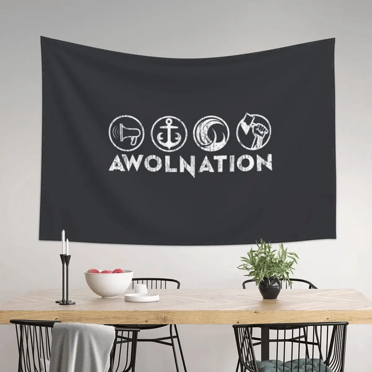 

awolnation logo tour 2020 black mendagri Tapestry Home Decorators Wall Mural Home And Comfort Decor Room Decor Tapestry