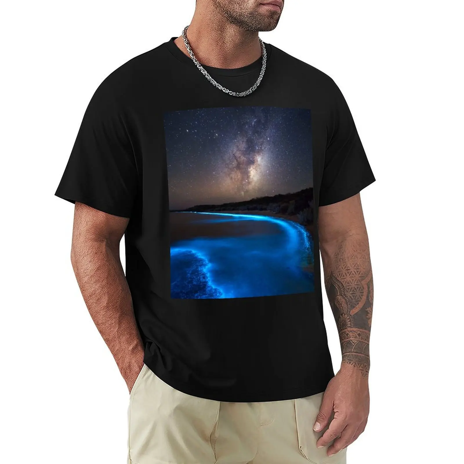Milky Bioluminescence - 2nd Edition T-Shirt Large Size Casual Short Sleeve Top