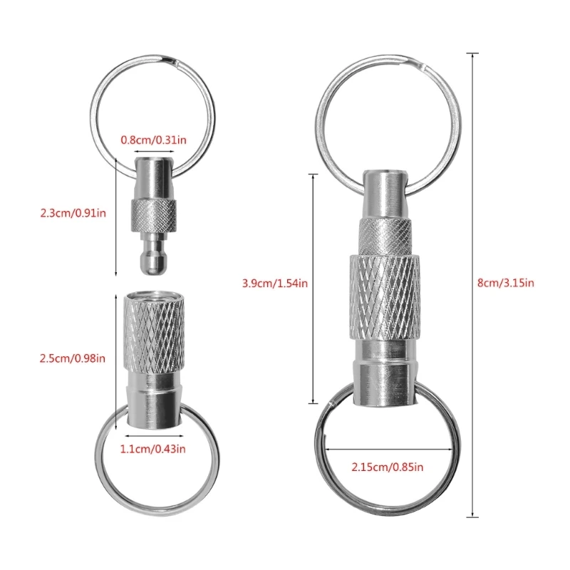 QUICK RELEASE Key เครื่องมือ Pull Apart พวงกุญแจโลหะพวงกุญแจที่ถอดออกได้อเนกประสงค์ Drop Ship