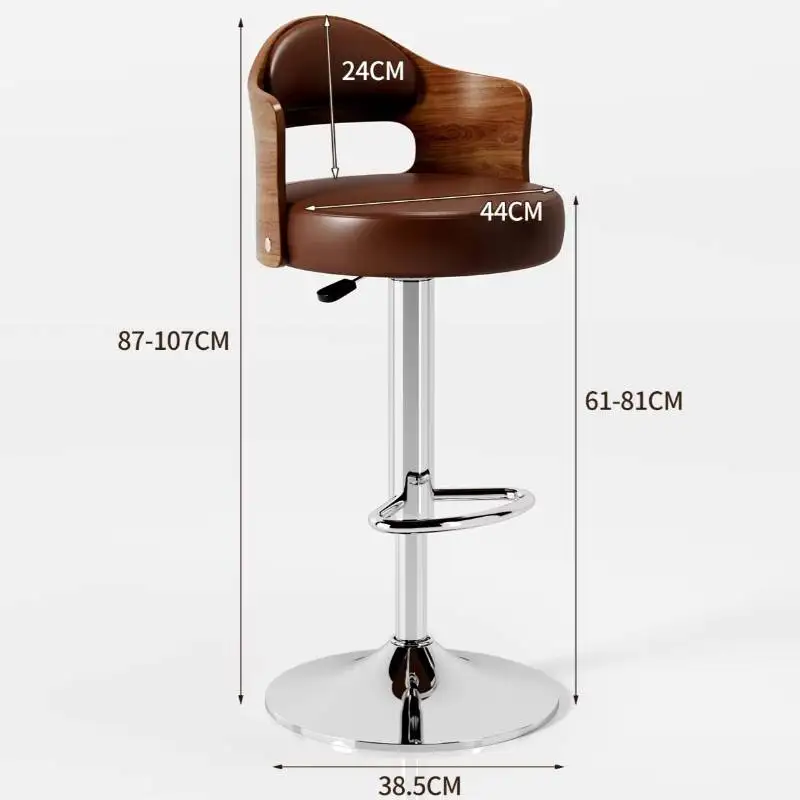Designer Upholstery Bar Chair Arm Rest Elegant Exterior Tabourets Bar Chair Breakfast Nightclub Silla De Escritorio Furniture - view 6