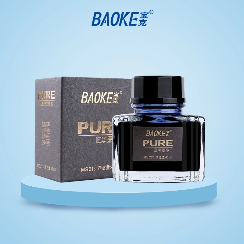 

BAOKE MS213 Blue-black Fountain Pen Ink 40ml