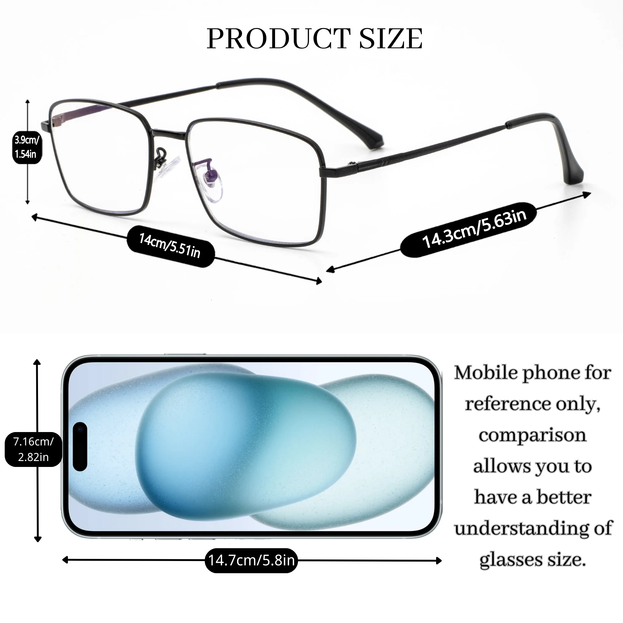 Progressive Multifokal-Lesebrille, Blaulichtfilter-Gläser, klare Sicht aus der Ferne und aus der Nähe, Metallrahmen, Unisex. – Detail 8