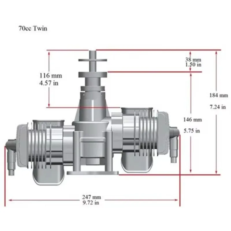 

RCGF STINGER 70CC TWIN 2 Stroke Engines RC Model Engines for Rc Airplane Engine