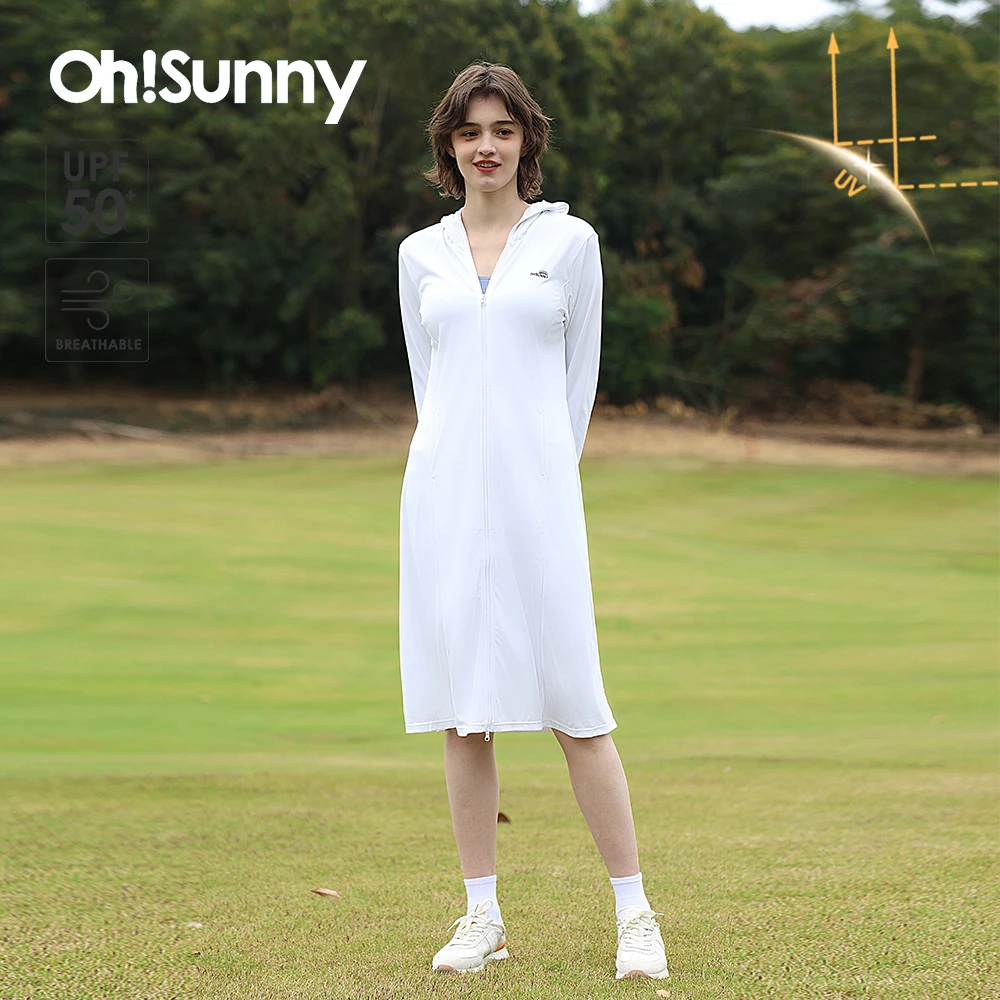 Ohsunny-通気性のある女性用フード付きトレンチコート,洗えるジャケット,ロングコート,UV保護,アウトドア,春,夏,新しいファッション,upf 2000,2022