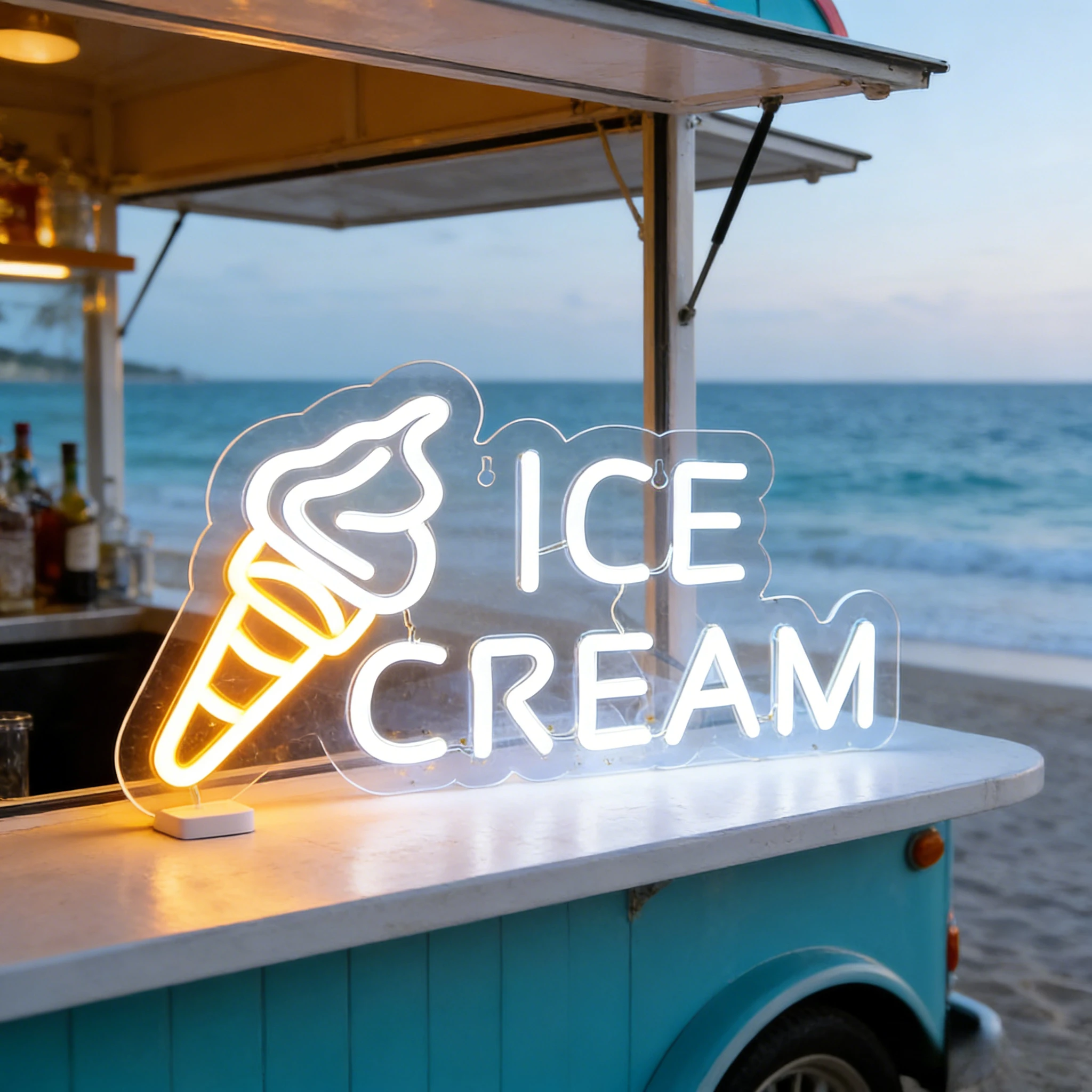

Неоновая вывеска на заказ для декора стен – светодиодная подсветка в виде мороженого для дома, бара, вечеринки, спальни и украшения на день рождения | Подарок с питанием от USB