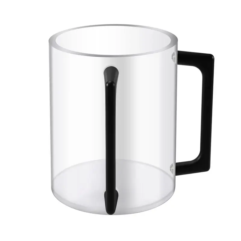 Hand Washing Cup Acrylic Cylindrical Washing Cup Hand Wash Cup with Two Metal Handles for Jewish Prayer Wash Cup-ABWY
