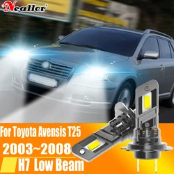2pcs High Power H7 Led Headlight Canbus H18 Car Bulb 6000K White Light Moto Diode Lamp 12v 55w For Toyota Avensis T25 2003~2008