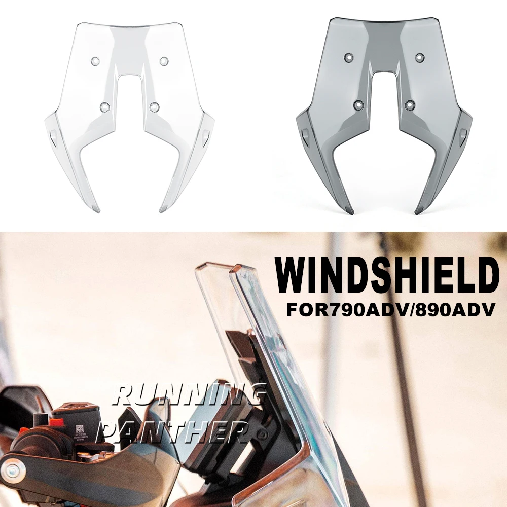 

NEW 2023 - 2025 Motorcycle Front Windshield Panel Screen Shield WindScreen Visor For 790/890 ADV Adventure R Rally