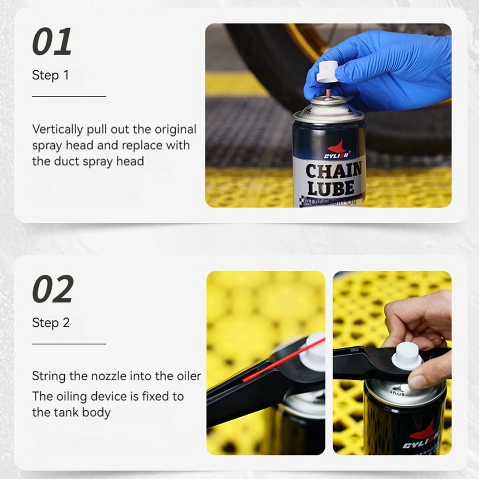 

1-10PCS Motorcycle Chain Lubricant Applicator Tool Grease Lubrication Kit Chain Luber Oiler Cleaner Motorcycle Bike Maintenance