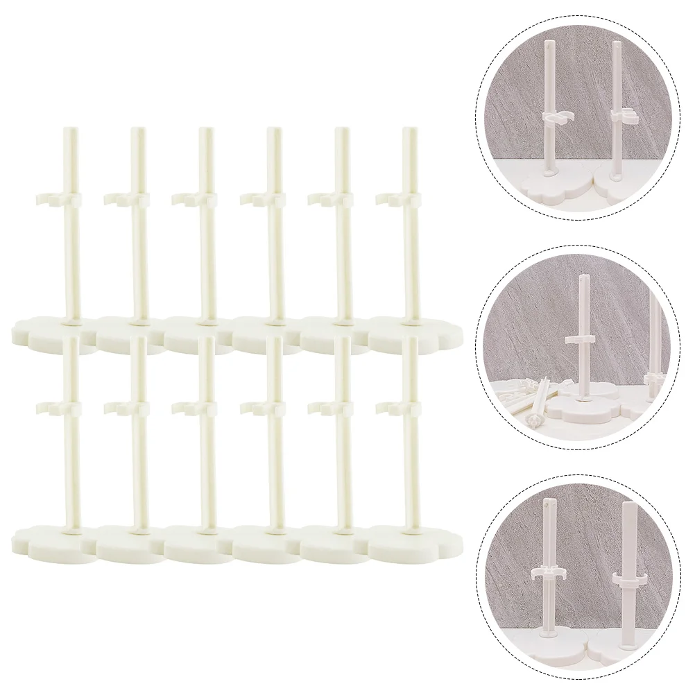 12 Pcs Stand Showing Holders Display Bracket Girls Action Figure Shelves Shelf Small Stands Support Figures Desktop