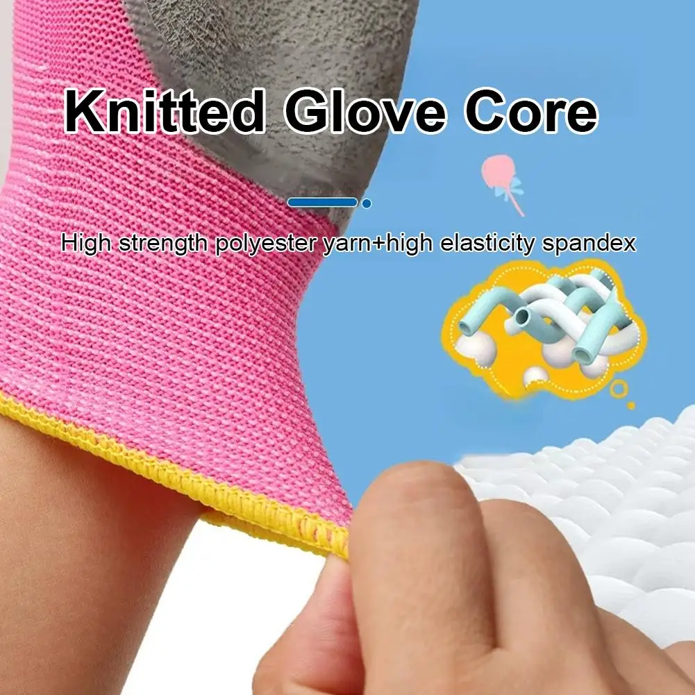 Kids Garden Work Gloves Non-Slip Children Safety Yard Work Gloves Portable Garden Supplies Gardening Gloves