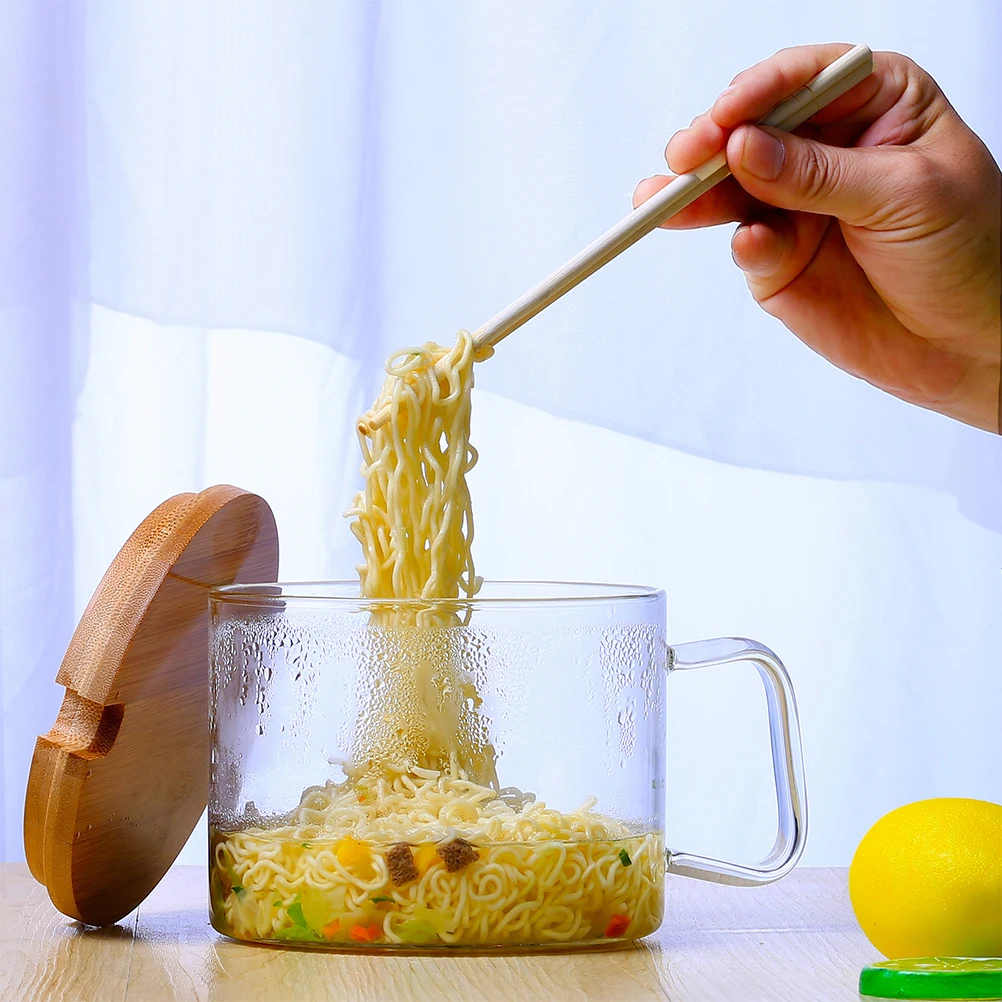 

1PC Instant Noodle Glass Salad Bowl Transparent Food Container Borosilicate Eco Vegetable Storage Bowl for Snacks