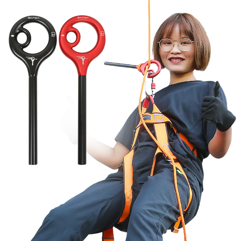 9-Shape Rigging Descender Aluminum Alloy Rigging Plate Rock Climbing Cable Descent Device Downhill Rappelling Equipment