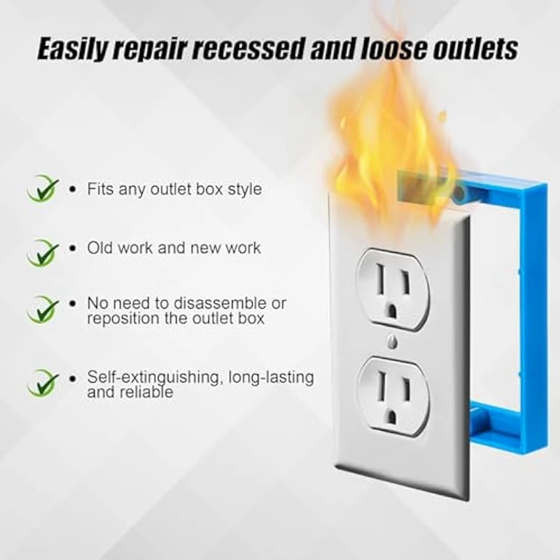 4Pcs 1/2Inch Single Gang Outlet Box Extender,Electrical Outlet Extender Receptacle Extender Outlet Extension Box