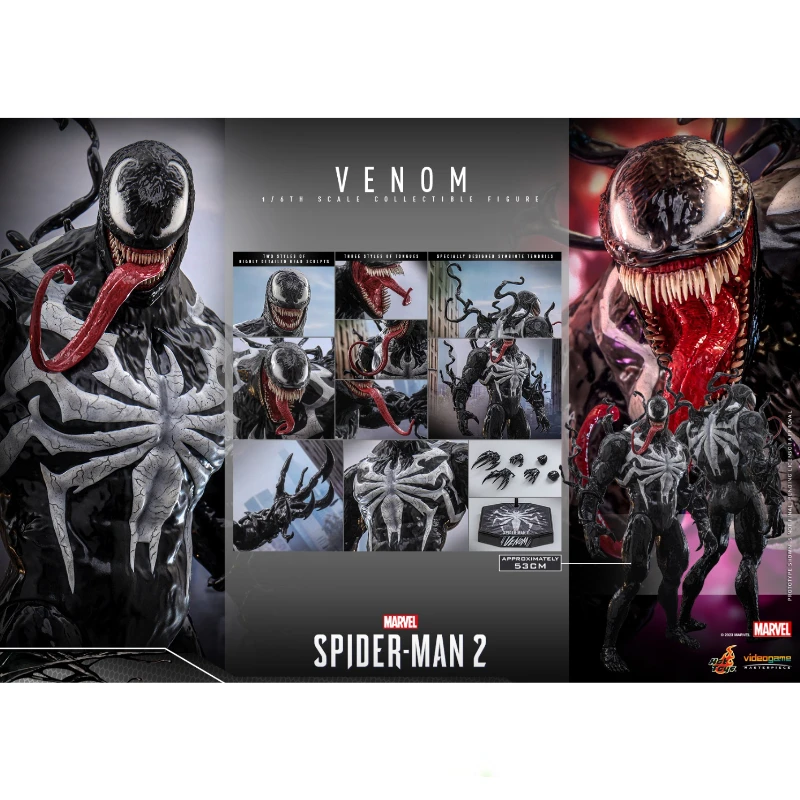 In Stock HotToys VGM59 Spider-Man 2 Venom 1/6 Anime Action Figure Toy Gift Model Collection Hobby