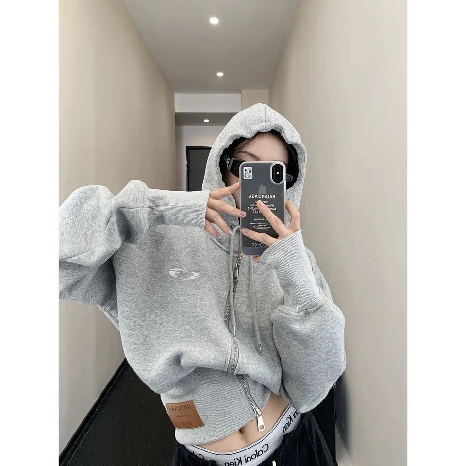 Winter American Vintage Hoodie Women Dark Academia Y2k Streetwear