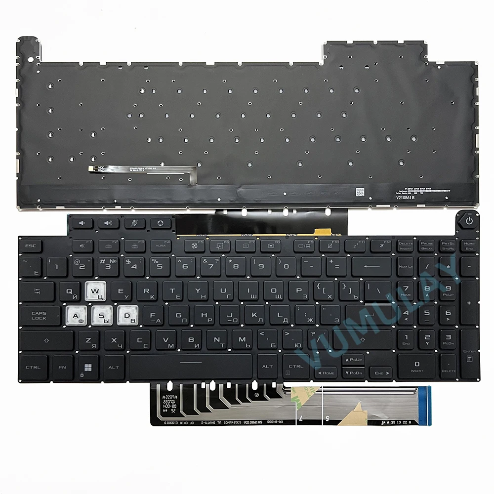 

Russian Backlit Keyboard for Asus TUF Gaming FX517 FX517ZC FX517ZM FX517ZR FX517ZE FA507 FA707RC/RE/RM/RR,FX707 FX507ZM/ZU/ZV/ZI