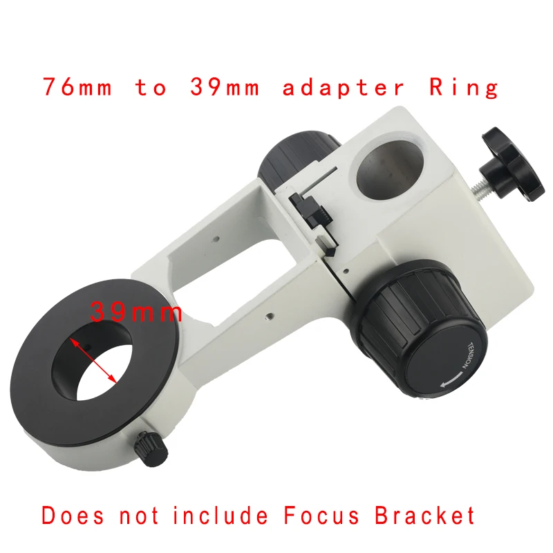 Kopace-Soporte de enfoque para microscopio estéreo, anillo adaptador de lente de 76mm a 39mm