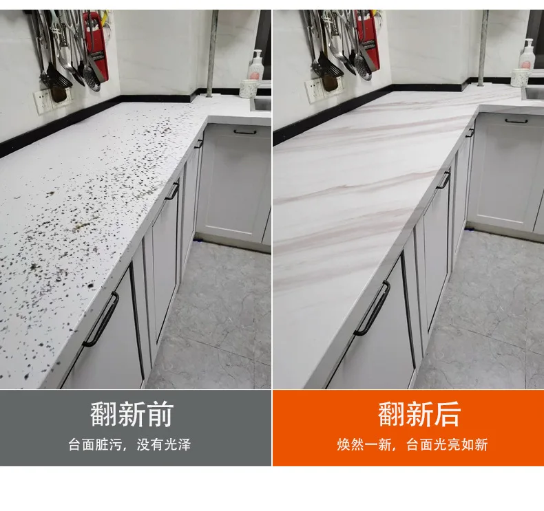 ورق اتصال رخامي ذاتي اللصق مقاوم للماء ومقاوم للحرارة لخزانة المطبخ وملصق ورق حائط لتجديد أثاث الخزانة