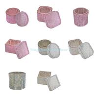 28TA Rhinestones Decorated Manicure Cup For Brush Cleaning Cosmetic Liquid Container