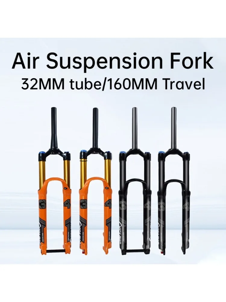 AliExpress NONE Mountain Bike Fork 26/27.5/29 inch Air Suspension Fork 34MM Tube 160MM Travel 9×100mm QR/15×100mm TA Cycling parts