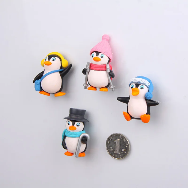 Cartoon Penguin Magnetyczna naklejka na lodówkę Home Decor 3D Kreatywny magnes Dekoracyjny magnes Wiadomość Naklejka Fototapeta