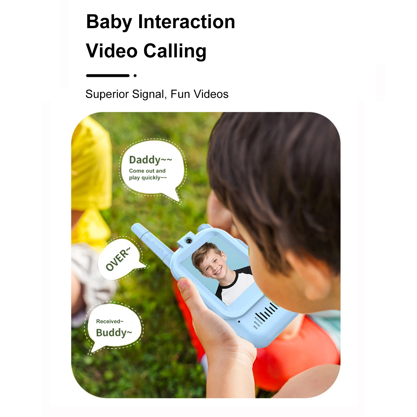 Citofono portatile per bambini con videocitofono Walkie Talkie Schermo da 2 pollici per ragazzi e ragazze di 3 4 5 6 7 8 anni