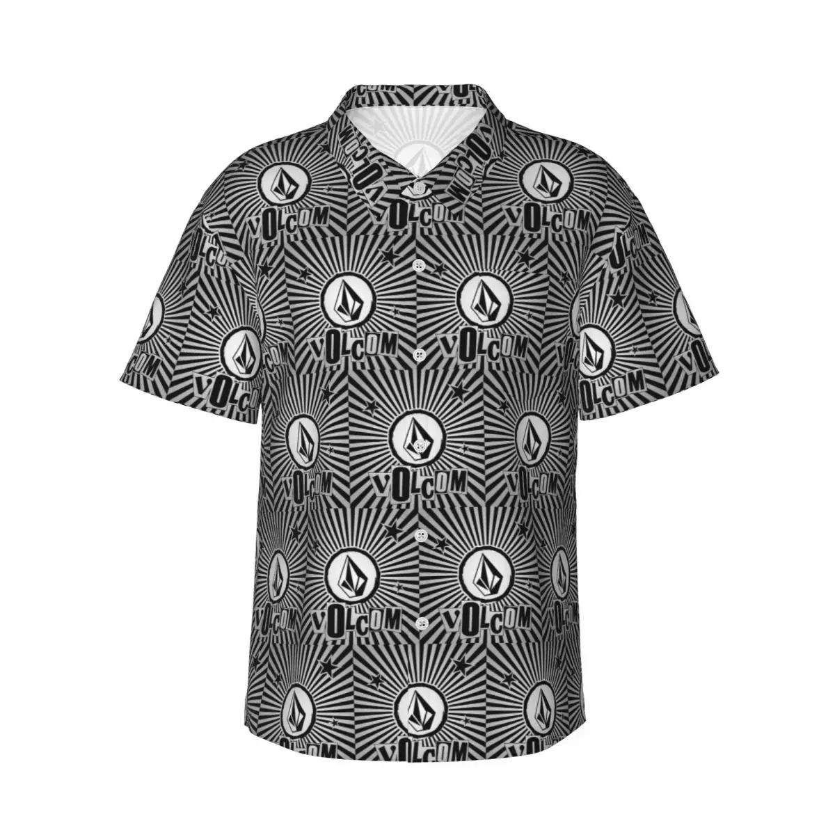 

Мужские рубашки с логотипом V-Volcom, гавайские рубашки с короткими рукавами, забавные рубашки на пуговицах для летнего пляжа